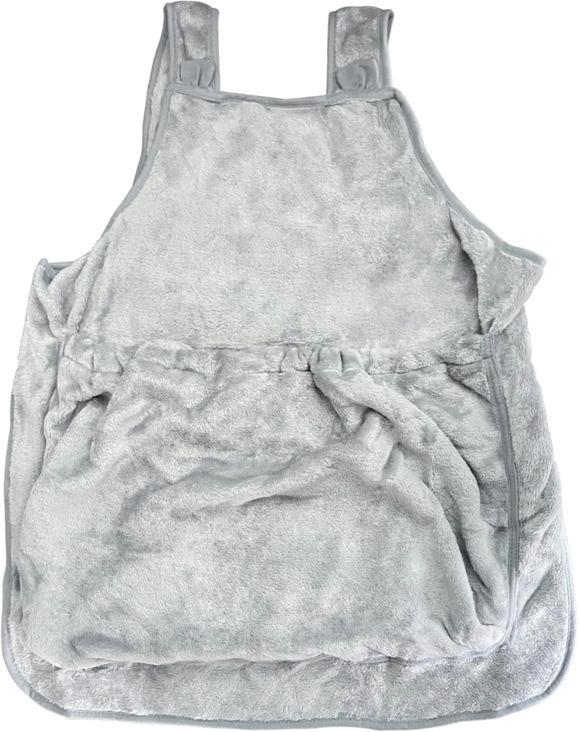 Pet Plush Carrier Apron with Adjustable Sleeping Bag Hands Free Sling Holder Cat Carrying Bonding Pouch for Small Dogs and Cats (Gray-b)