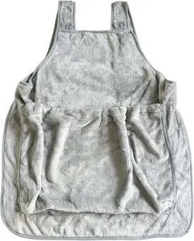 Pet Plush Carrier Apron with Adjustable Sleeping Bag Hands Free Sling Holder Cat Carrying Bonding Pouch for Small Dogs and Cats (Gray-b)
