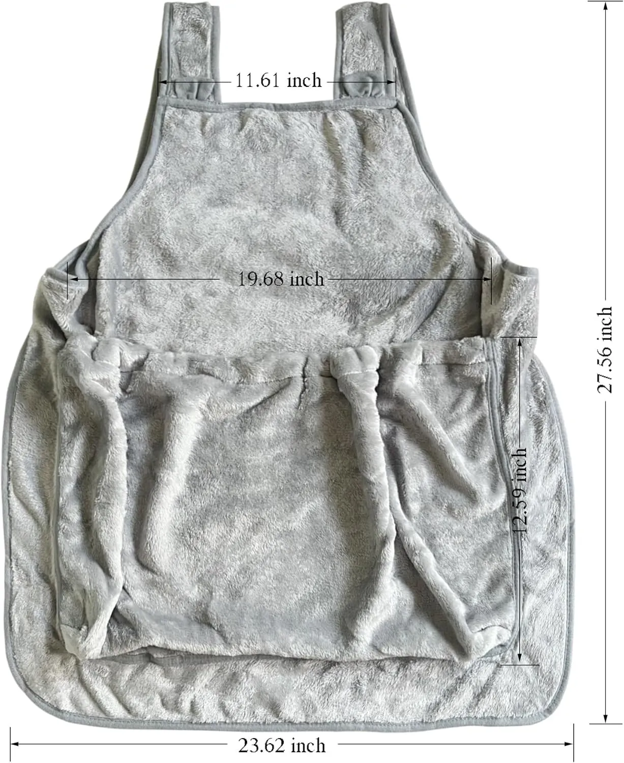 Pet Plush Carrier Apron with Adjustable Sleeping Bag Hands Free Sling Holder Cat Carrying Bonding Pouch for Small Dogs and Cats (Gray-b)