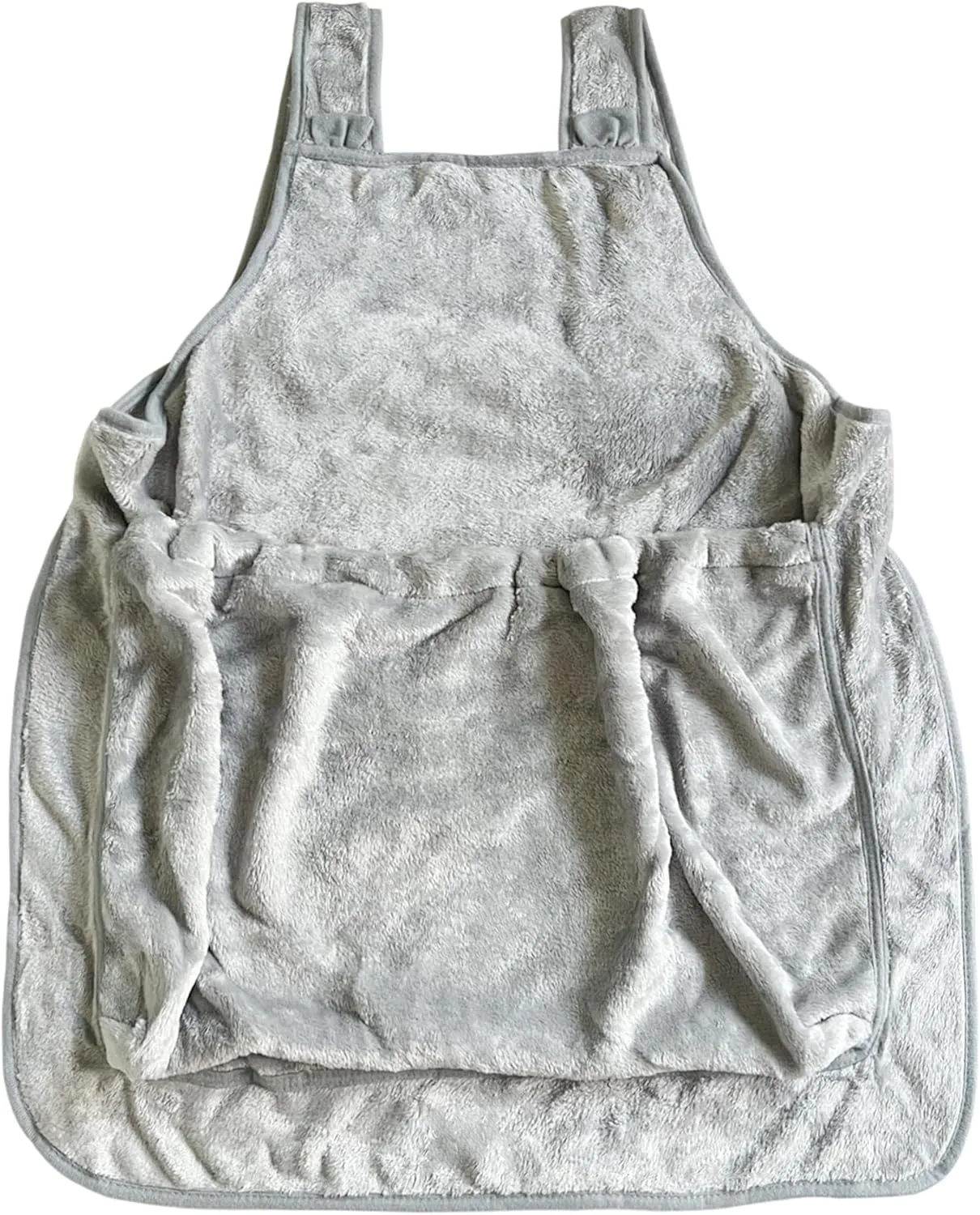 Pet Plush Carrier Apron with Adjustable Sleeping Bag Hands Free Sling Holder Cat Carrying Bonding Pouch for Small Dogs and Cats (Gray-b)