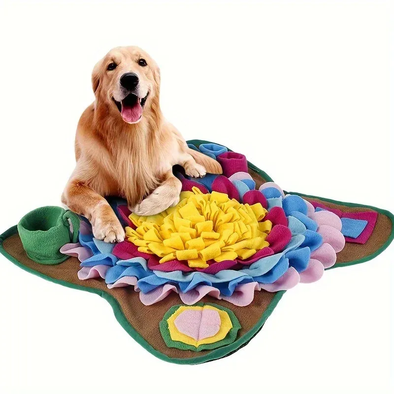 Pet Sniffing Training Mat - Eco-friendly Stress Relief & Slow Food Mat for Dogs and Cats