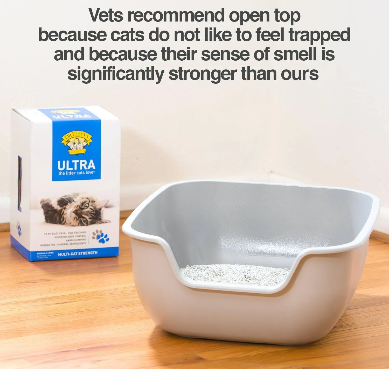 PetFusion Cat Litter Box Large (The BetterBox - Set of 2). Non-Stick Coating for Easier Cleaning and Superior Hygiene. Made of Stronger ABS Plastic