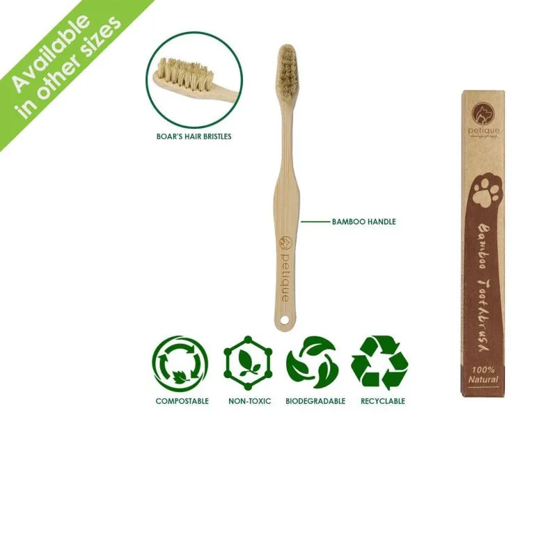 Petique, Eco-Friendly Bamboo Dog Toothbrush