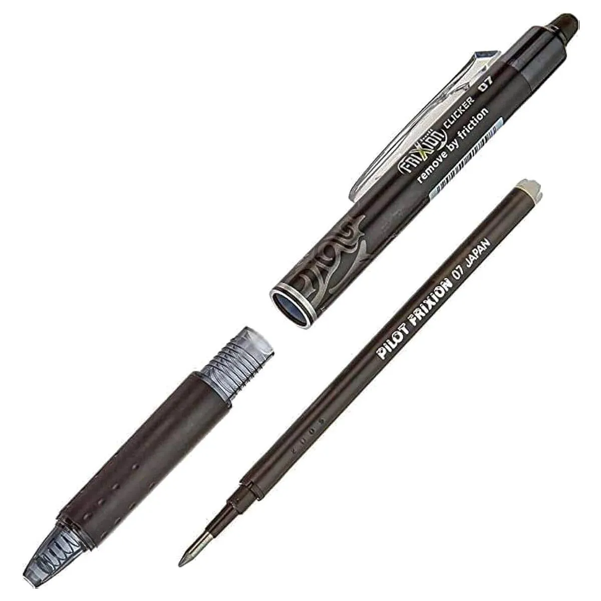 Pilot FriXion Ball & Ball Clicker M 0.7mm Synergy Tip Black Refills (3 Pack)