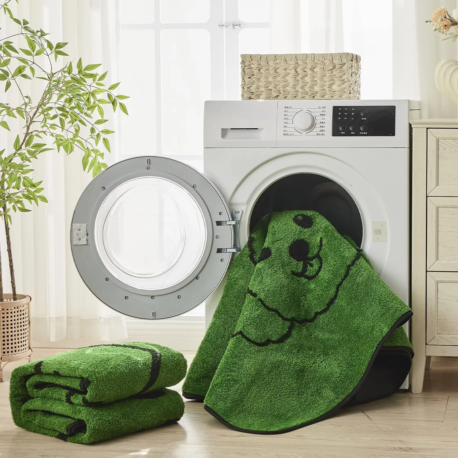 Qeils Reusable Puppy Pads, Washable Pee Pads for Dogs 2 Pack Durable Absorbent Leakproof Dog Training Pads for Home or Travel, Non-Slip Wee Wee Pads Potty Pads 48"x48"
