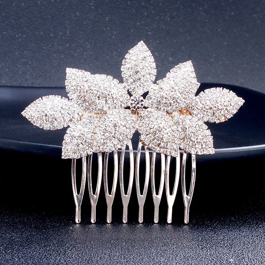 "Agnes" - Crystal Bridal Hair Comb - Available in Silver, Yellow Gold and Rose Gold