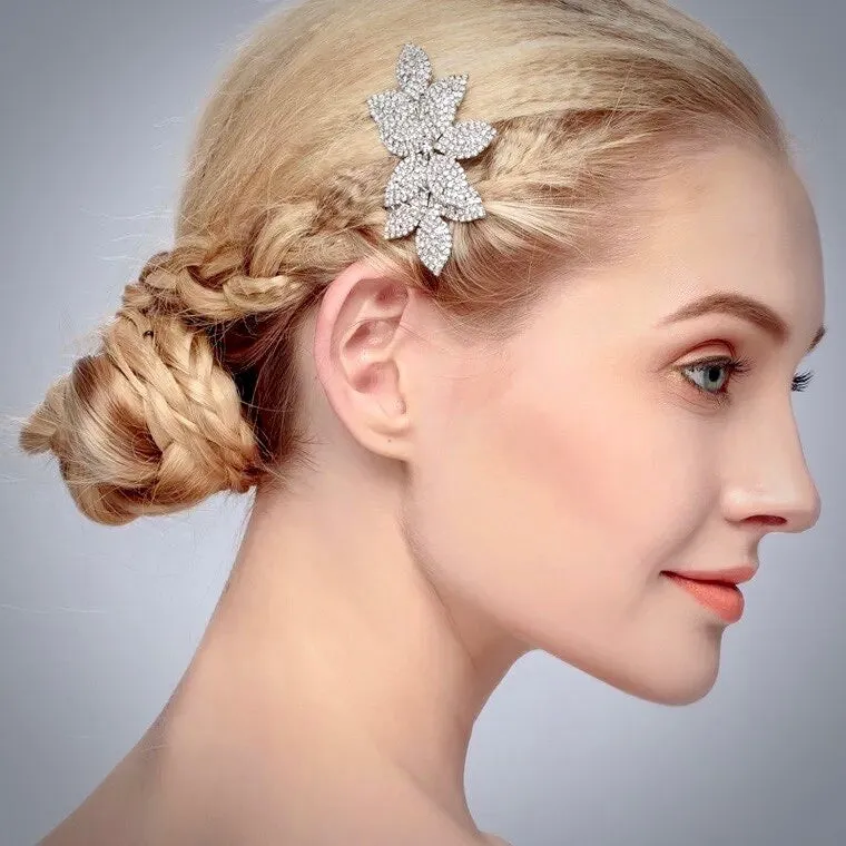 "Agnes" - Crystal Bridal Hair Comb - Available in Silver, Yellow Gold and Rose Gold