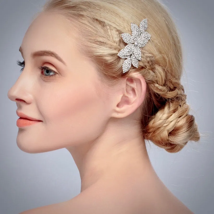 "Agnes" - Crystal Bridal Hair Comb - Available in Silver, Yellow Gold and Rose Gold