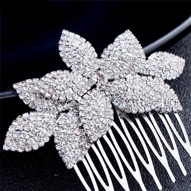 "Agnes" - Crystal Bridal Hair Comb - Available in Silver, Yellow Gold and Rose Gold