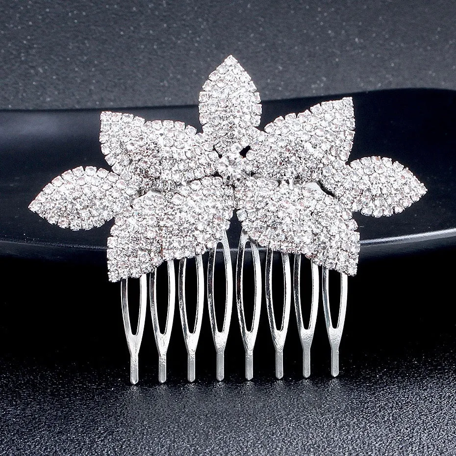 "Agnes" - Crystal Bridal Hair Comb - Available in Silver, Yellow Gold and Rose Gold