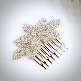 "Agnes" - Crystal Bridal Hair Comb - Available in Silver, Yellow Gold and Rose Gold