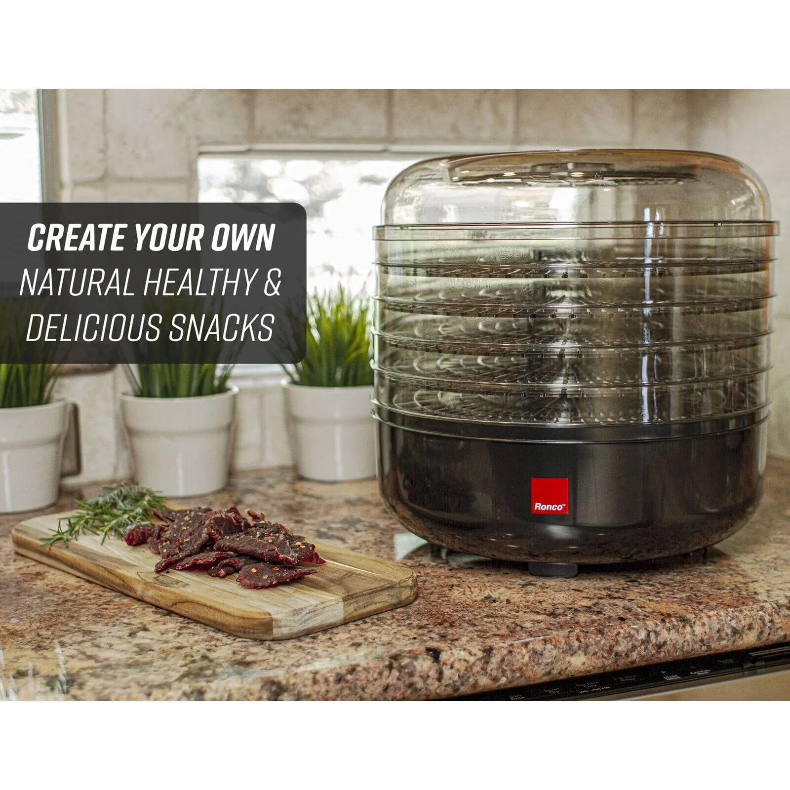 Ronco Beef Jerky Machine with 5 Stackable Trays