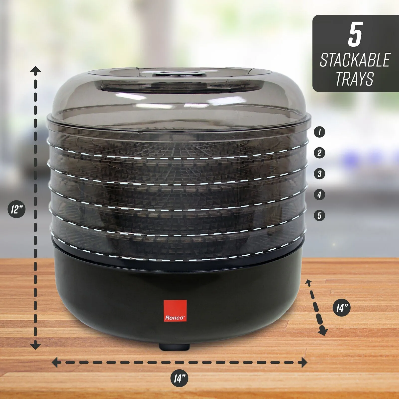 Ronco Beef Jerky Machine with 5 Stackable Trays