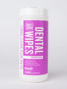 Skout's Honour Pet Dental Wipes - Odourless and Flavourless - 50 Count