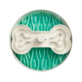 The Source-sage Club Dog Slow Feeder Puzzle Bowl Lawn Green