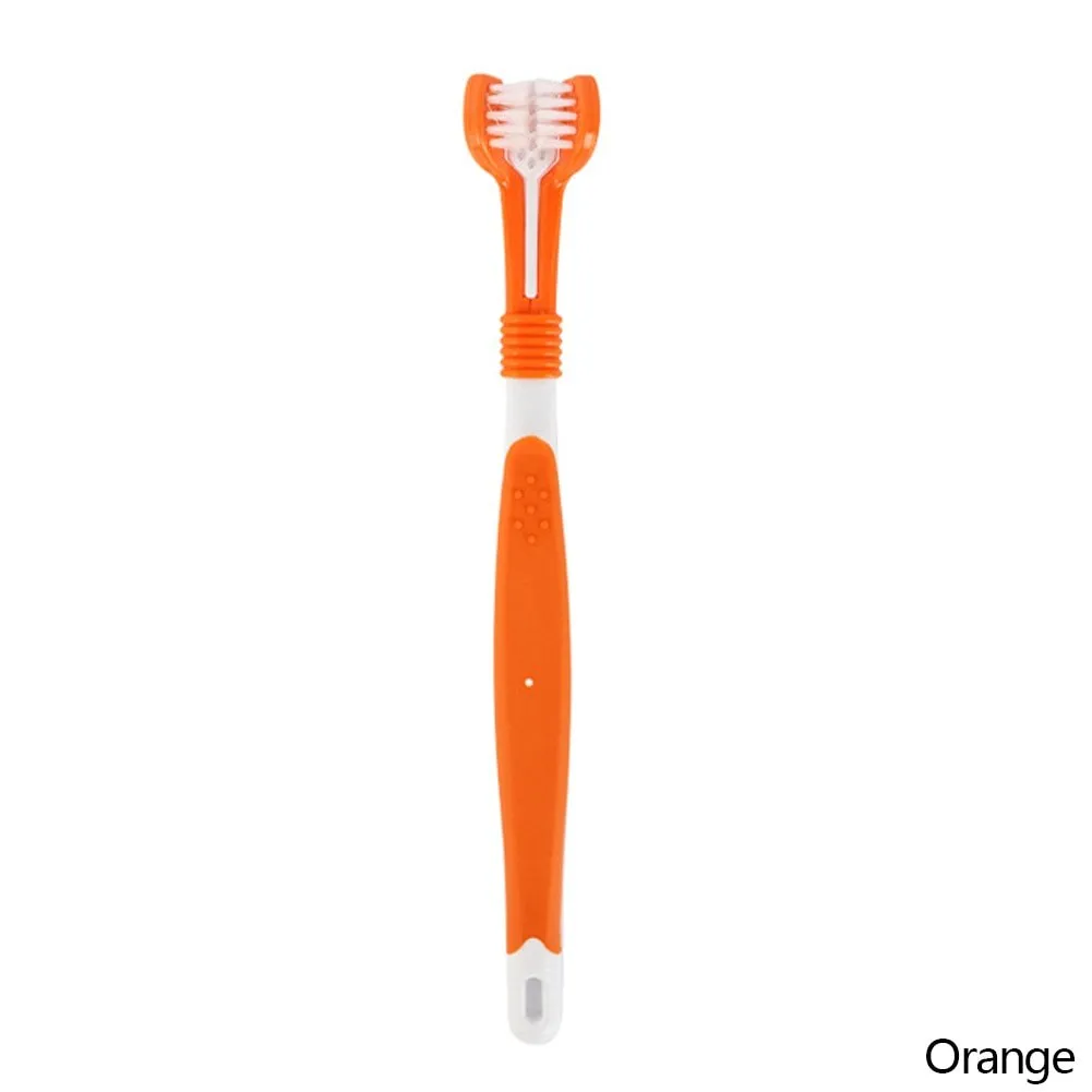 Three-Head Multi-angle Pet Toothbrush