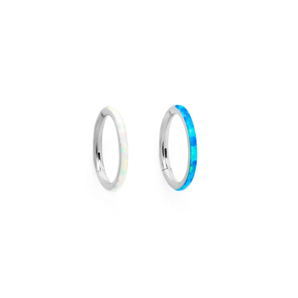 Tilum 16g Sideline Opal Titanium Clicker - Price Per 1