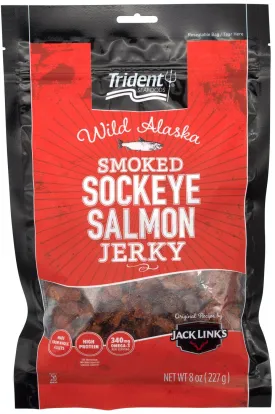 Trident Seafoods Wild Alaskan Smoked Sockeye Salmon Jerky