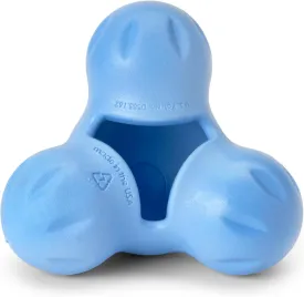 WEST PAW Zogoflex Tux Treat Dispensing Dog Chew Toy  Interactive Chewing Toy for Dogs  Dog Games for Aggressive Chewers, Fetch, Catch  Holds Kibble, Treats, Small 4",Periwinkle