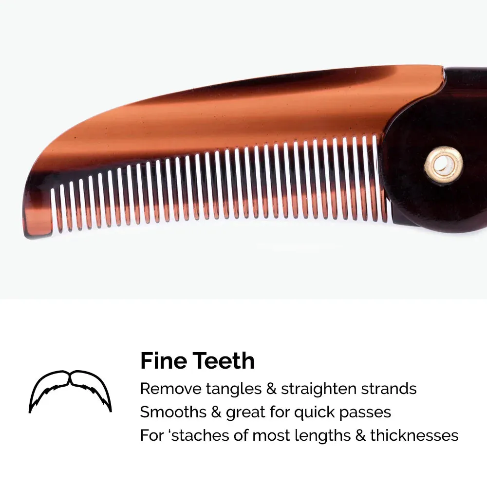 Zeus Folding Mustache Comb - K11