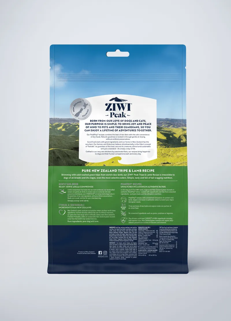 ZIWI Peak Air-Dried Tripe & Lamb Dog Food